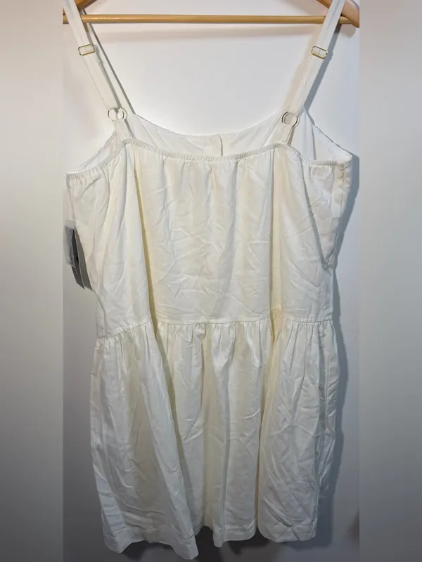 Taylor Mini Dress NWT Size 14 Eggshell White Linen Blend $98 - Image 7