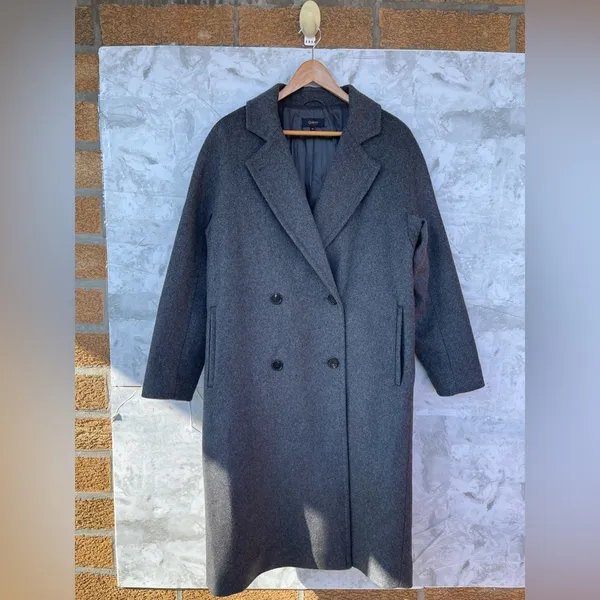 Quince Grey Italian Wool Coat XS | Minimalist Capsule Wardrobe - Image 5