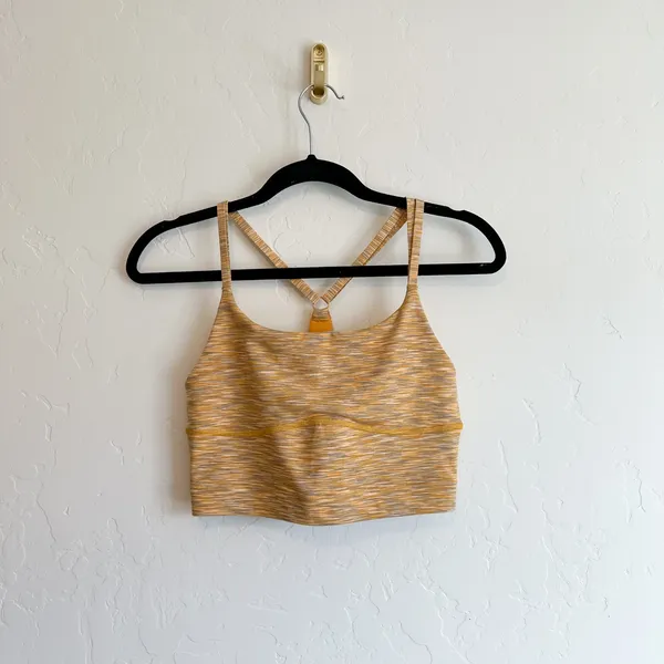 Outdoor Voices | Flow Freedom Athletic Crop Tank Top in Yellow Sunset Size Small - Image 2