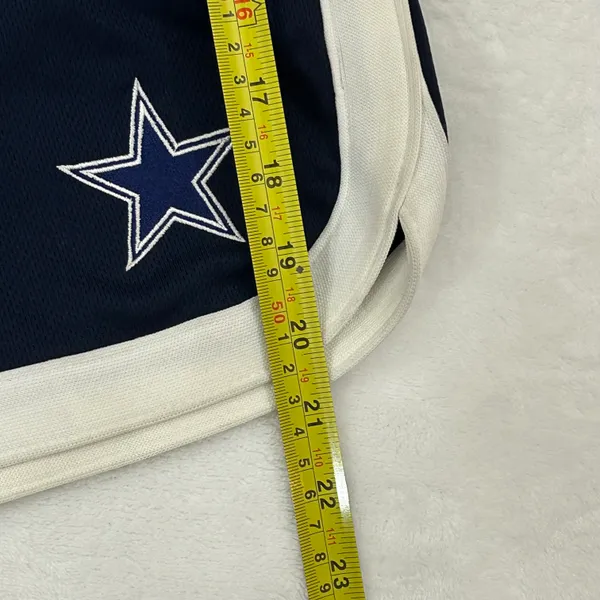 National Football League Dallas Cowboys Football Navy Blue & White Athletic Basketball Shorts size S/M - Image 7