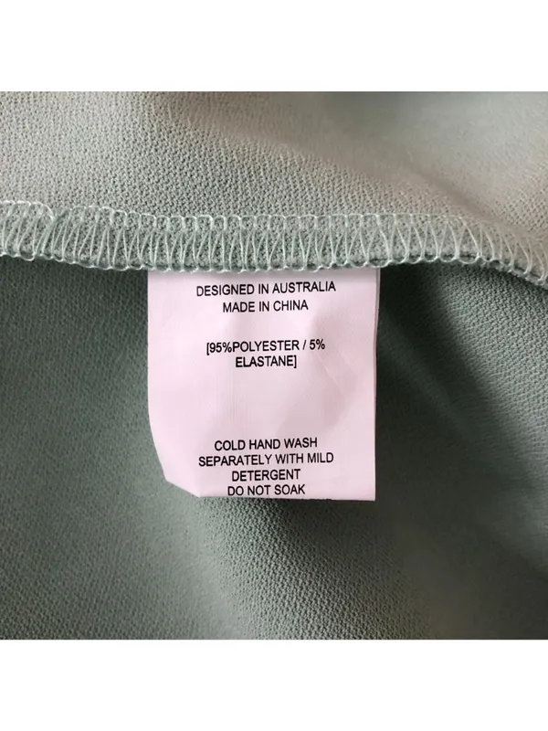 Petal & Pup Dress One Shoulder Pleated Side Slit Mint Green 16 - Image 6