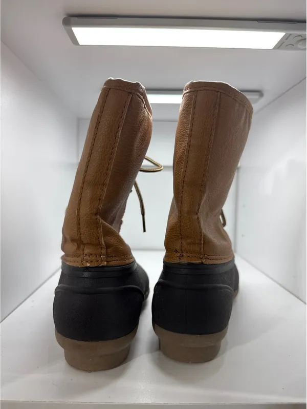Blue Suede Shoes Classic Duck Boots in Brown and Black, Size - Image 2