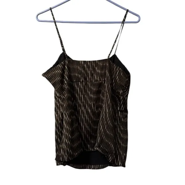 Banana Republic Polyester‎ Size 4 Tank Top Lightweight Brown Spagetti Straps NWT - Image 2