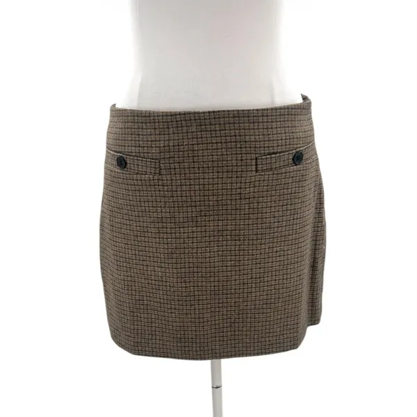 NWT Madewell Wool-Blend Mini‎ Skirt in Check Parton Check Sz 4 - Image 6