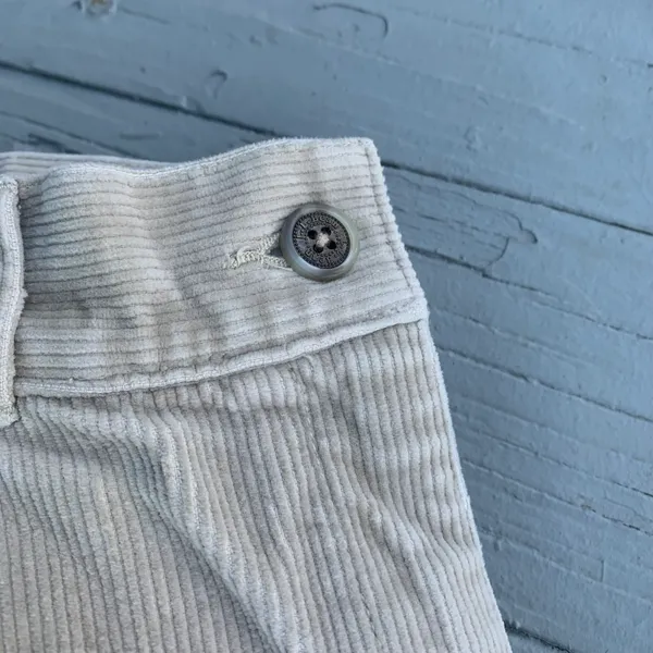 Vintage Y2K Beige Cream Corduroy LL Bean High Waisted Pants - Image 3