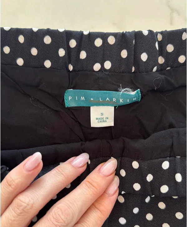 Pim + Larkin Black and White Polka Dot Shorts - Image 5