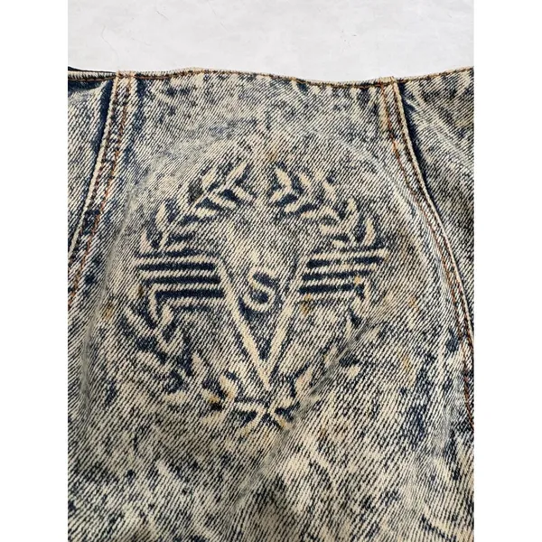 Vintage Y2K 90s Acid Wash Denim Hobo Bag Shane's Logo Retro Slouchy‎ Shoulder - Image 2