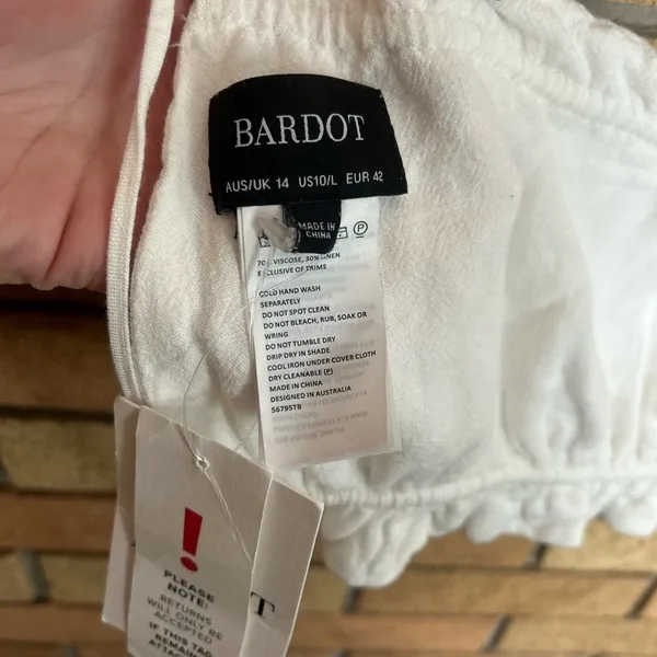 NWT Bardot The Barely There Top in Ivory Size Large/10 - Image 6