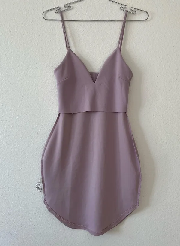 Missguided Lilac Strappy Plunge Bodycon Dress - Image 7