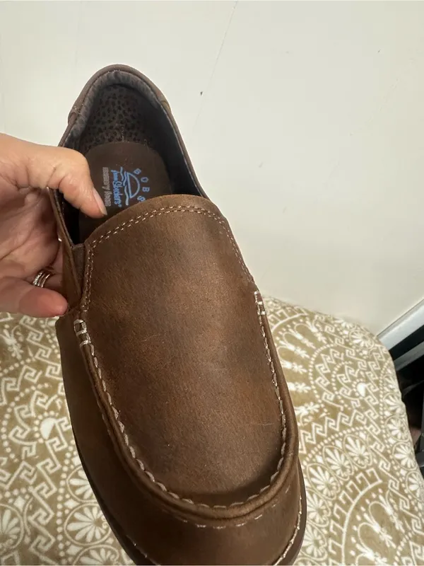 BOBS from Skechers Brown Slip-On Loafers with Contrast Stitching - Image 12