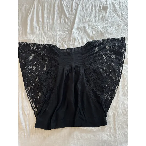 Joie Blouse Joyce Boatneck Lace Boho Whimsigoth Romantic 90s Y2K Silk Blend - Image 10