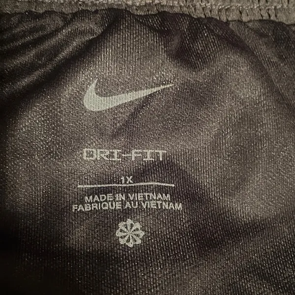 Plus Size Nike 10K Americana Running Shorts Black with Silver Star detailing - Image 8