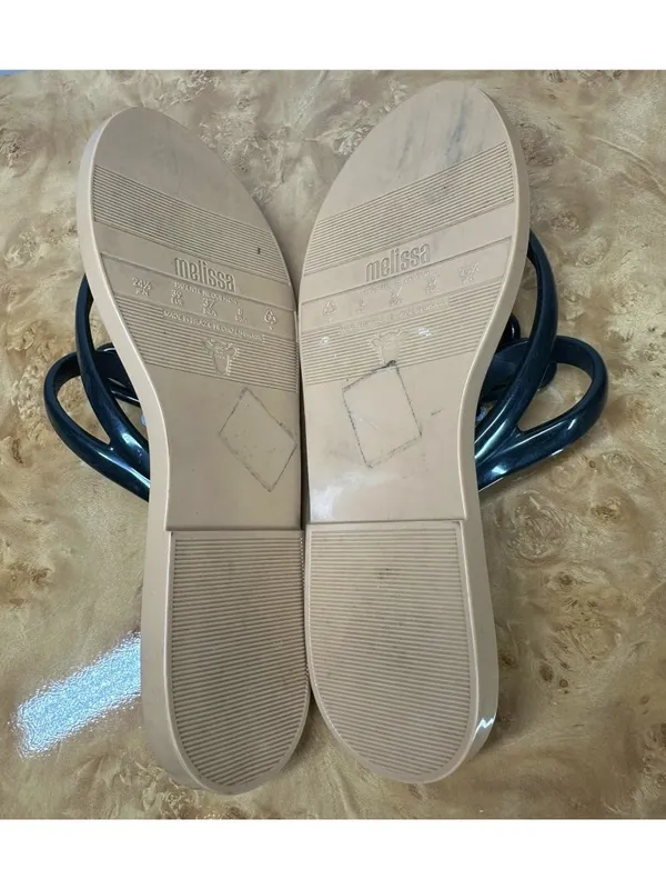 Melissa x Jason Wu Rare Black Bow Jelly Sandals Flip Flops Flats Women's 8 - Image 7