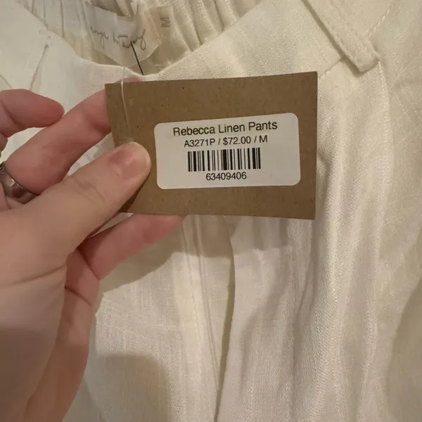 beige botany boutique linen pants White Size M - Image 3