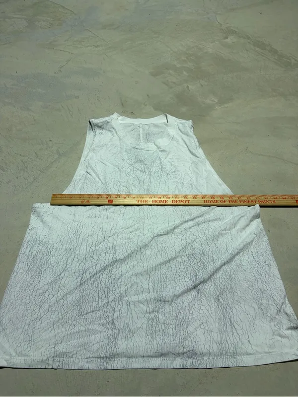Lululemon White grey Sleeveless Muscle Tank Top - Image 4