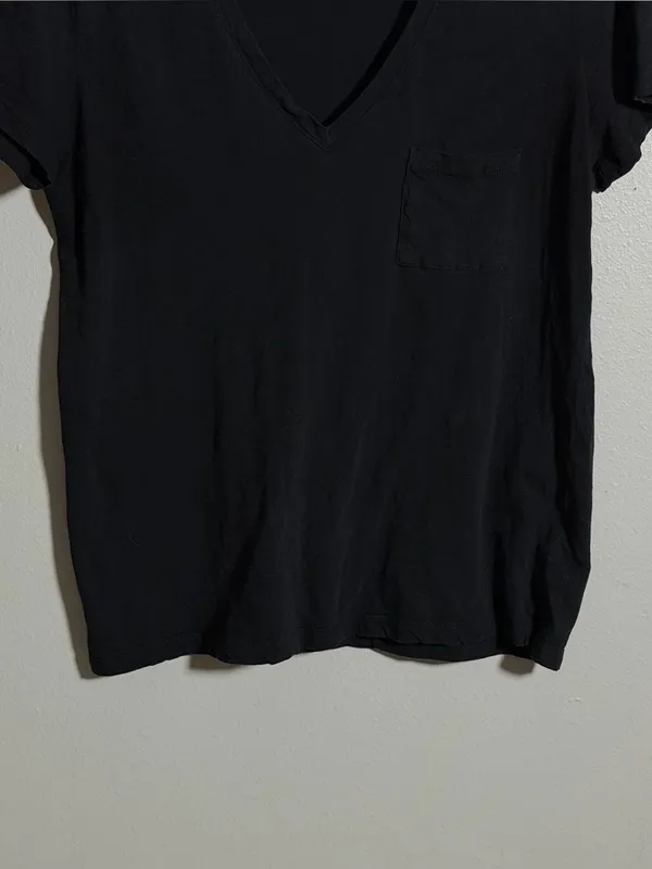 Madewell Women Minimalist Black Crewneck Tee Basic size M‎ - Image 3