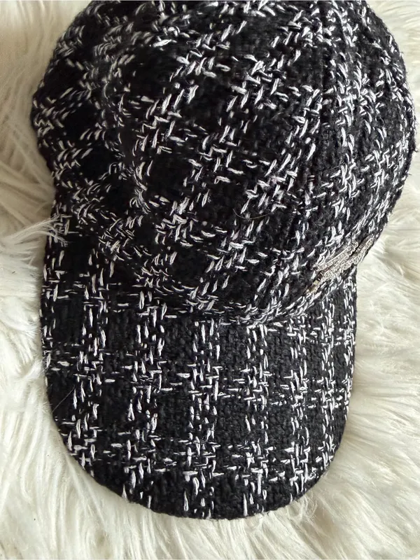Karl Lagerfeld tweed cap - Image 3