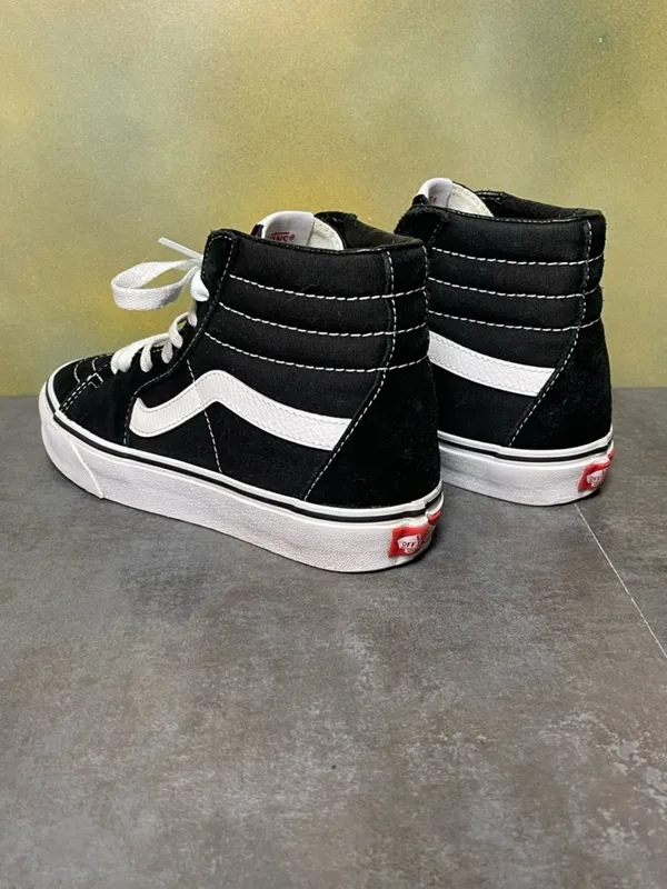 Vans Sk8-Hi Skate Black Suede/Canvas Shoes Women's Size 7.5 - Image 9