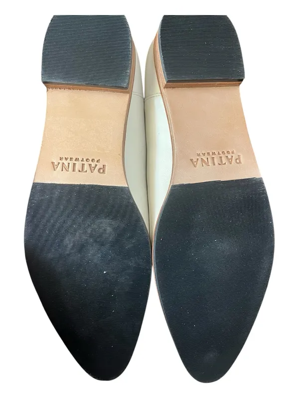Patina Portland Leather Loafers Womens 9.5 Cream Minimalist Slip On Flats - Image 4