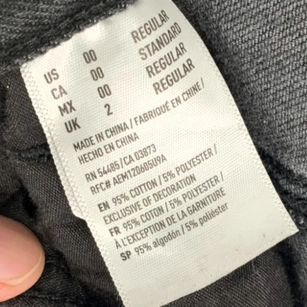 American Eagle | Size 00 XXS | Mom Jeans High Rise Distressed Ripped Faded Black - Image 10