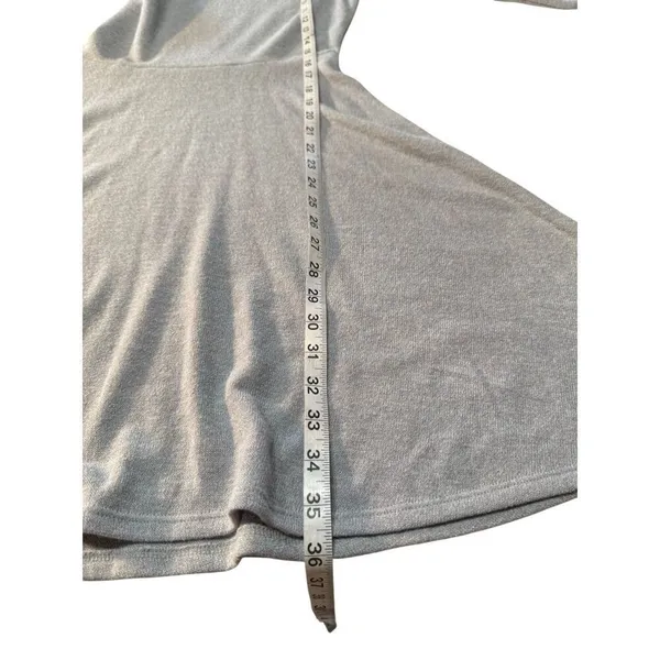 Decree light grey crewneck skater dress 3/4 sleeve flared skirt Sz M NWT - Image 6