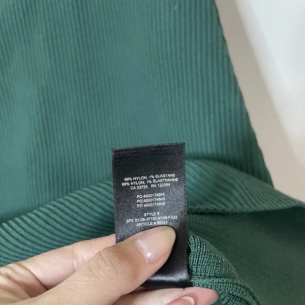 Aritizia Babaton Sculpt Knit Squareneck ribbed tank mini dress forest green Med - Image 5