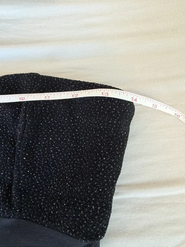 Gunne Sax Jessica McLintock Black strapless sparkle evening dress size 3 - Image 13