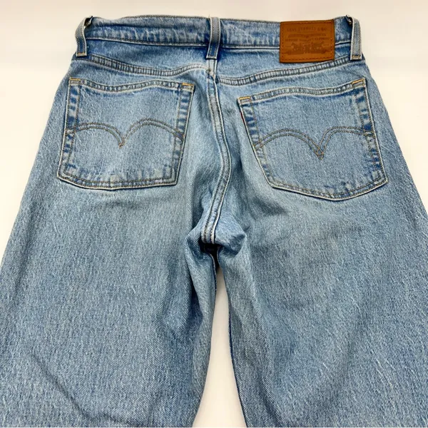 Levi's Blue Wedgie Straight Leg High Rise Jeans Timeless Design-Size 26 - Image 5