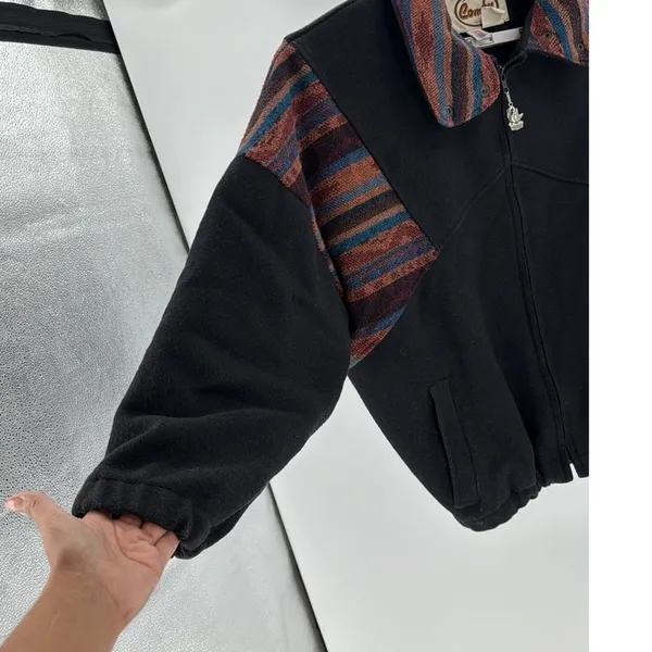 Vintage Comfy USA wool southwestern western Aztec jacket size 10 black - Image 7
