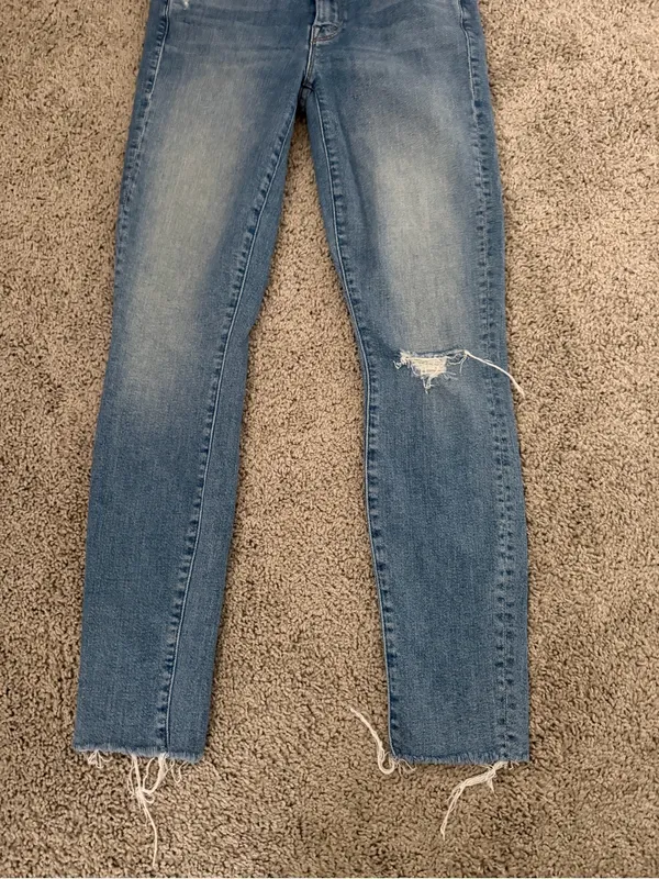 Mother Denim Looker Ankle Fray Jeans In Love Gun Wash Size 25 - Image 3