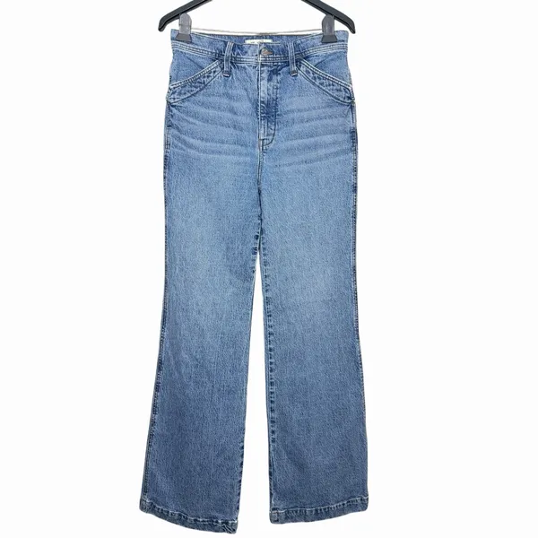 Madewell Women's 11" High Rise Flare Jeans 28 Erickson Wash 70s Retro Minimalist - Image 4