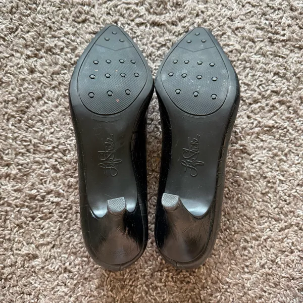 LifeStride Black Croc Pointed Toe Heels Size 8.5 - Image 4