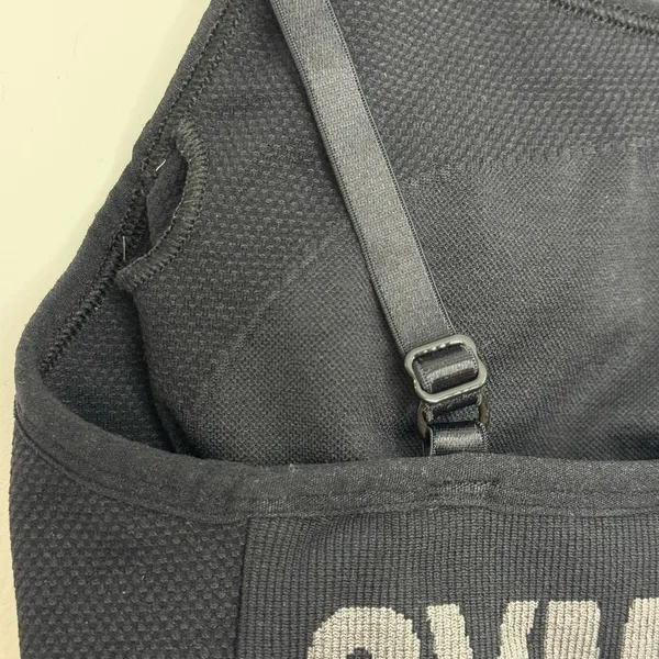 Gymshark Flex Strappy Sports Bra Black Gray Size Small - Image 7
