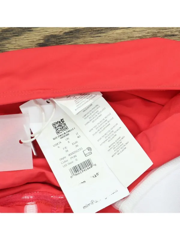 NWT Mimi Flamingo Soleil Solids Sonny Halterkini Tankini Top Swim Punch Red 6 - Image 11