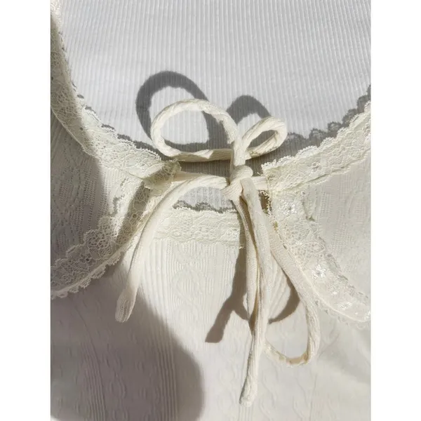 Elodie Ivory Lace Knit Long Sleeve Top – Size Medium (NWT) - Image 2