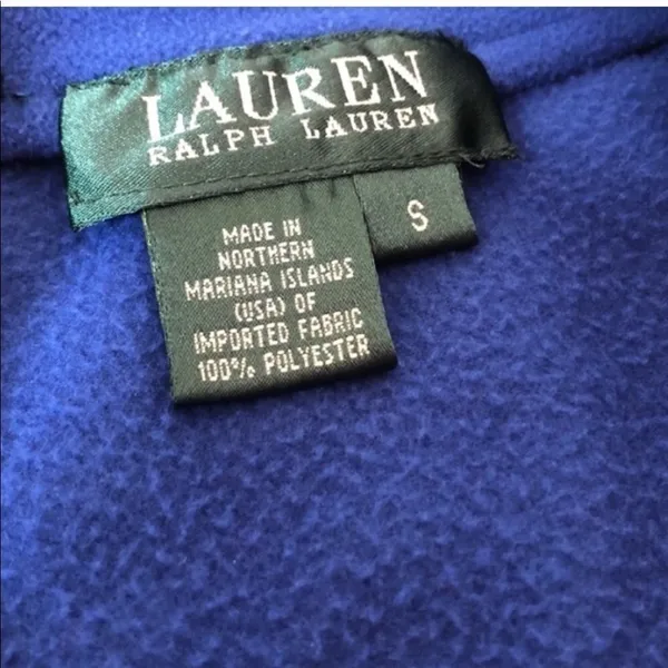Ralph Lauren fleece blue 1/4 zip pull… - Image 5