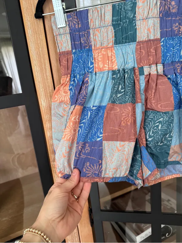 FP Movement patchwork shorts the way home high rise waisted colorful boho preppy - Image 4