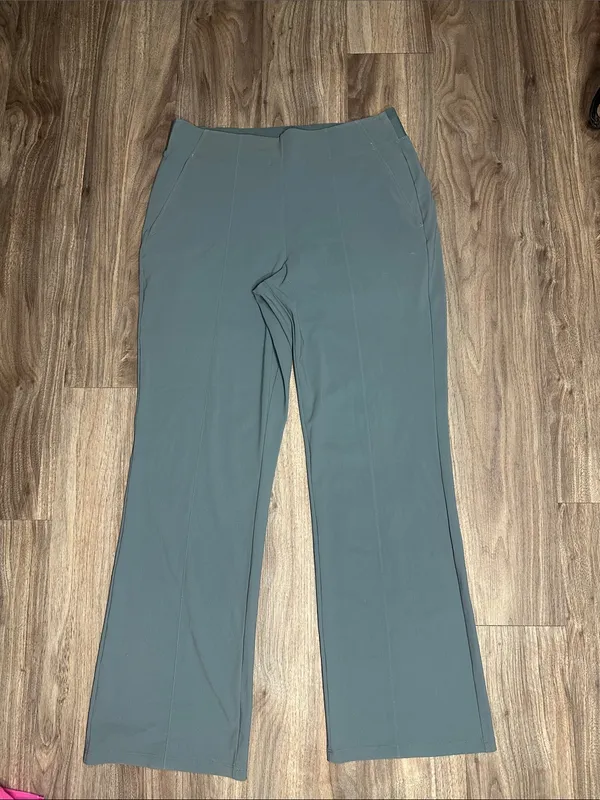 Athleta Cosmic Kick Flare Pants Slate Teal Stretch Work Travel. - Image 7