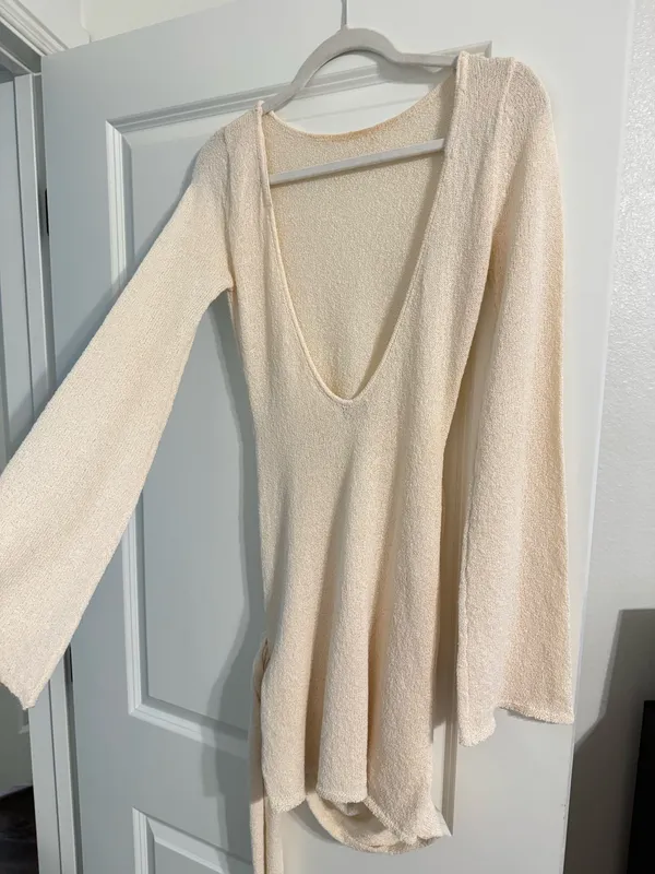 MESHKI long sleeve knit mini dress - Image 5