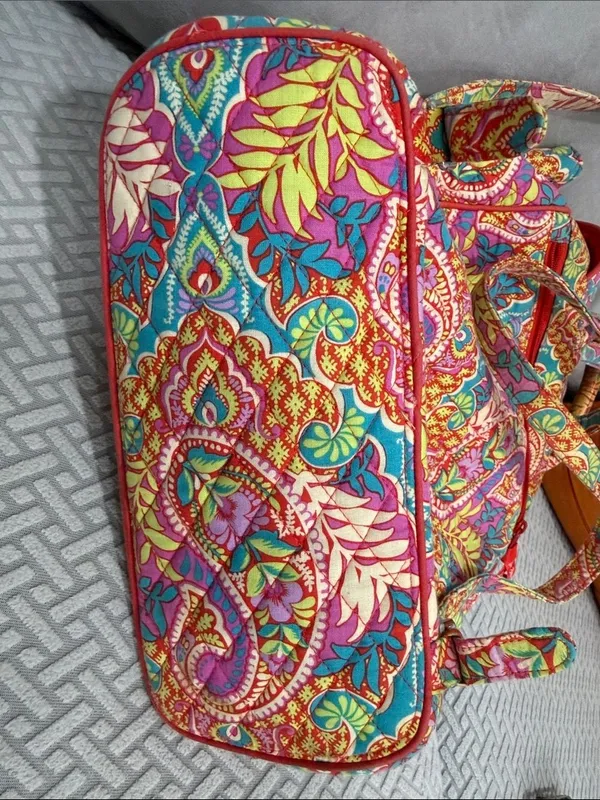 Vera Bradley Quilted Floral Paisley  Drawstring Backpack - Multicolor - Image 12