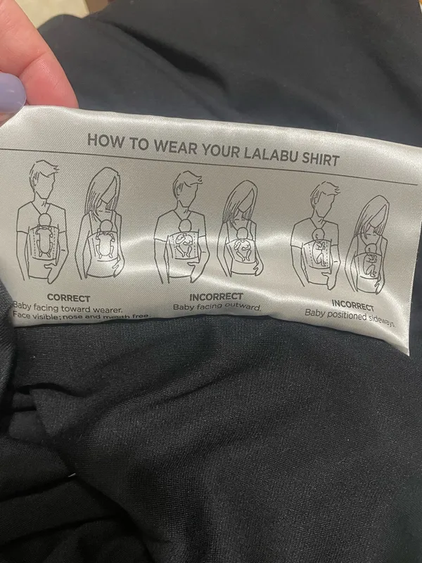 Lalabu Soothe Maternity Shirt medium Skin Babywearing Breastfeeding Nursing - Image 5