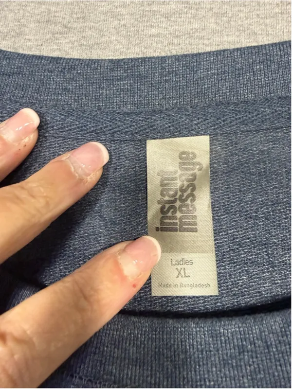 Women's Instant Message Blue Sweatshirt XL - Image 2