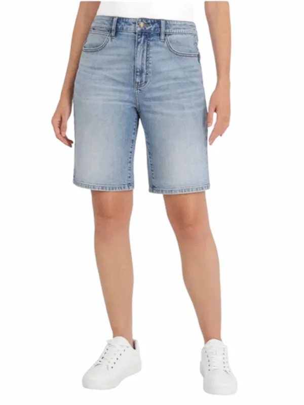NEW Wrangler Women’s High Rise Rolled Hem Light Blue Denim Jorts/Shorts, Size 6 - Image 3
