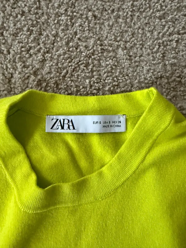 ZARA Top Lime Green Tank - Image 3