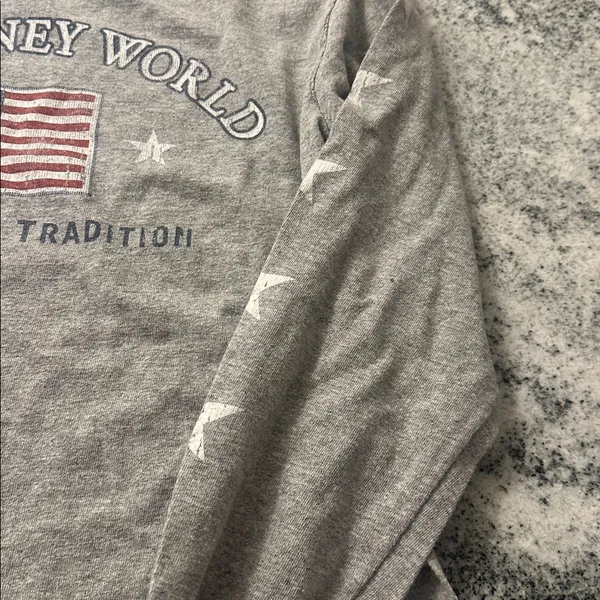 Vintage Walt Disney World‎ Long Sleeve Cotton Gray tshirt adult size XS - Image 3