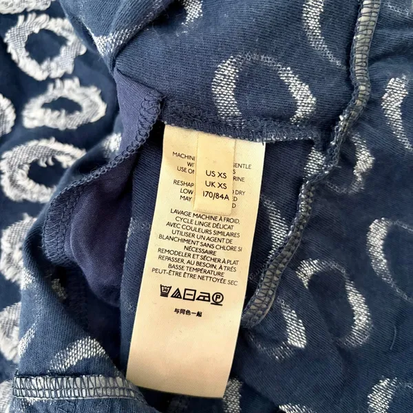 NWT!! Anthropologie MAEVE Lisanne Textured Tunic Tiered Dress Blue White X-Small - Image 13