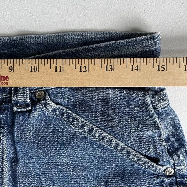 Riders By Lee Vintage Denim High-Rise Shorts 100% Cotton Blue Women's Size 10 - Image 8