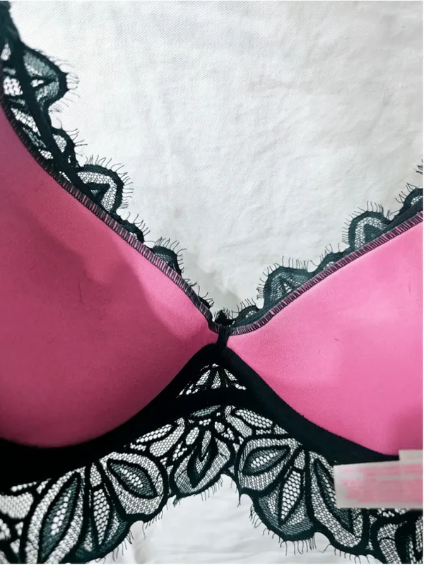 Women's Victoria's Secret PINK Lace Racerback Bralette Size S Green - Image 4