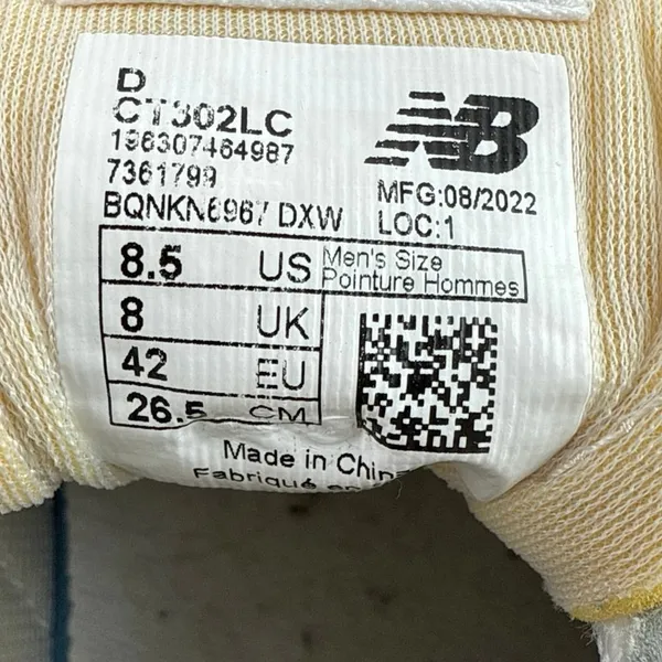 New Balance CT302 Men's White Low Top Lace-Up Athletic Sneakers Shoes Size 8.5 - Image 7