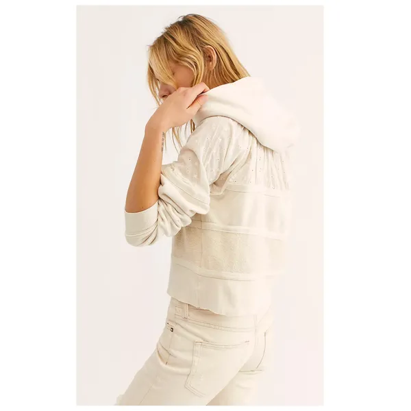 Free People Piper Pullover Cropped Hoodie Size Small - Image 2